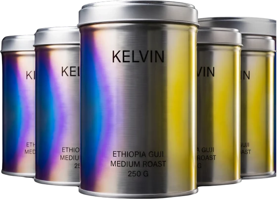 Six KELVIN tins